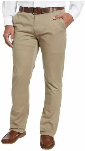 Kirkland Signature Men's Chino Pant Tailored Fit Straight Leg - 32W x 34L - Dark Khaki