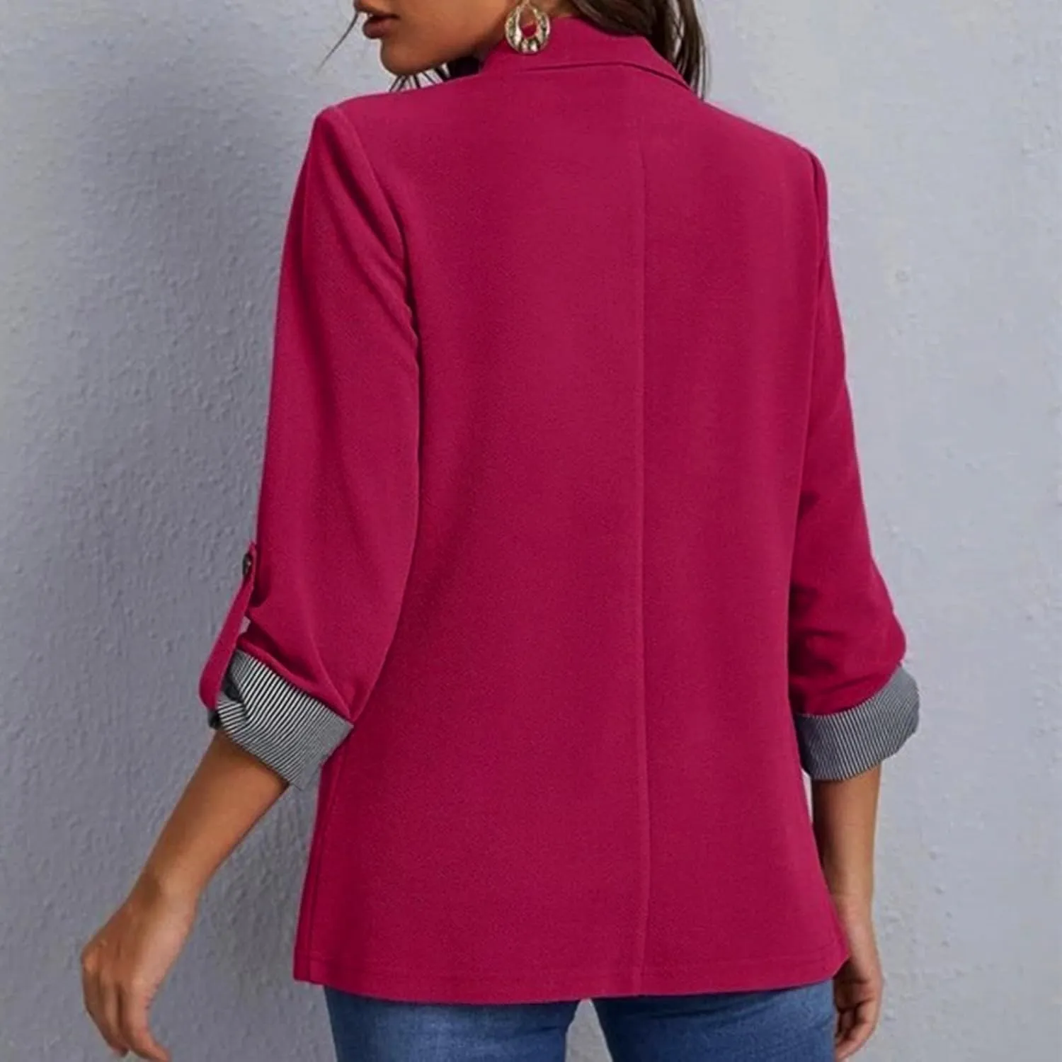 Ladies Blazers To Wear With Jeans Office Women's Cardigan Cropped Dressy Vintage Blazers Fit It Herringbone Coat
