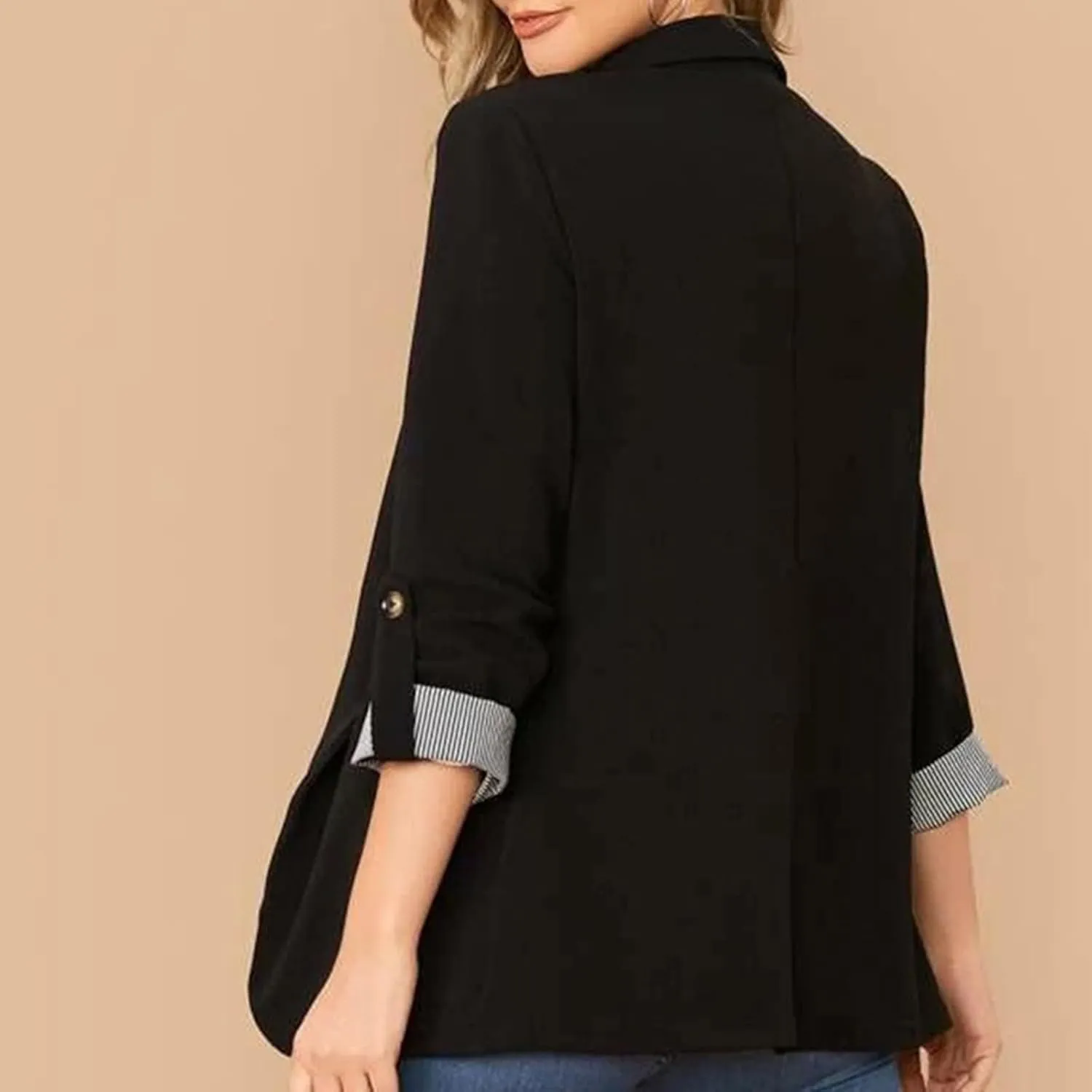 Ladies Blazers To Wear With Jeans Office Women's Cardigan Cropped Dressy Vintage Blazers Fit It Herringbone Coat