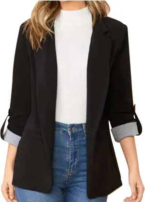 Ladies Blazers To Wear With Jeans Office Women's Cardigan Cropped Dressy Vintage Blazers Fit It Herringbone Coat