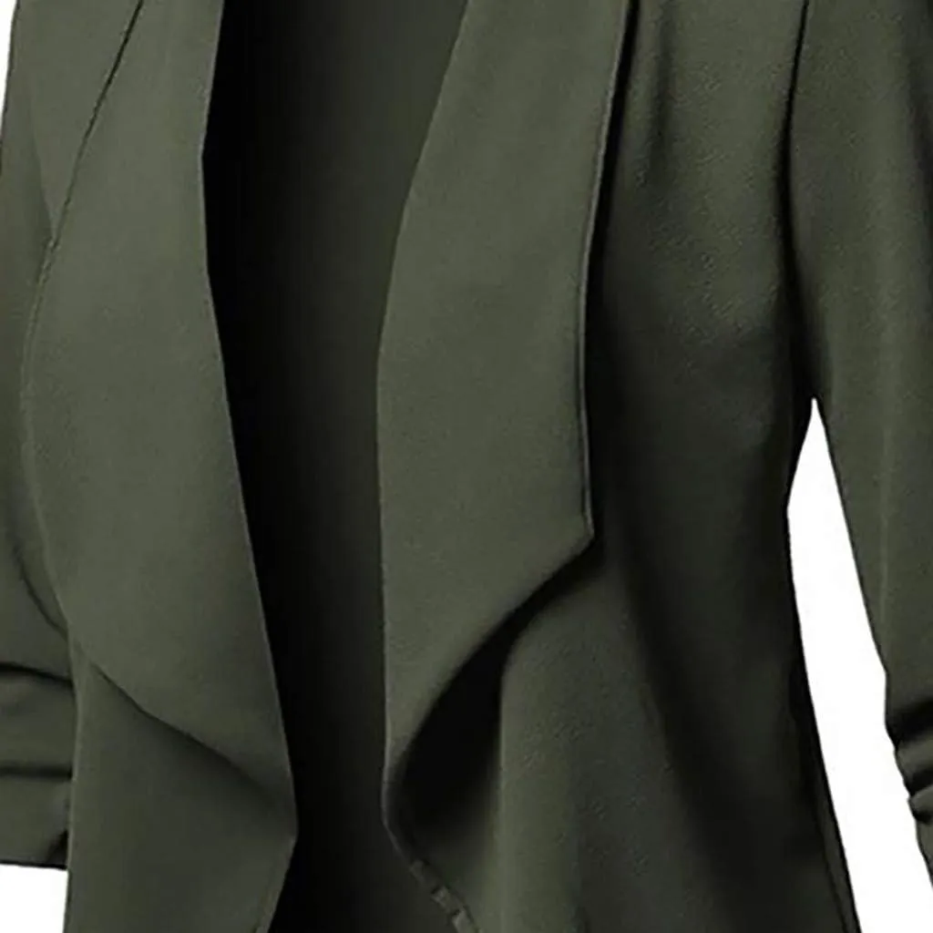 Ladies Blazers To Wear With Jeans Office Women's Suit Buttonn Causal Vintage Blazer Loose Fit With Pockets Cardigan