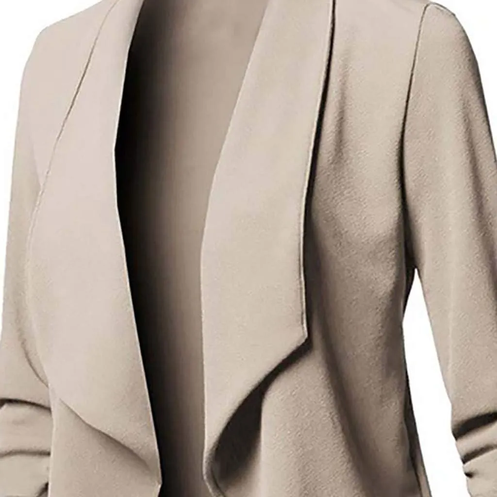 Ladies Blazers To Wear With Jeans Office Women's Suit Buttonn Causal Vintage Blazer Loose Fit With Pockets Cardigan
