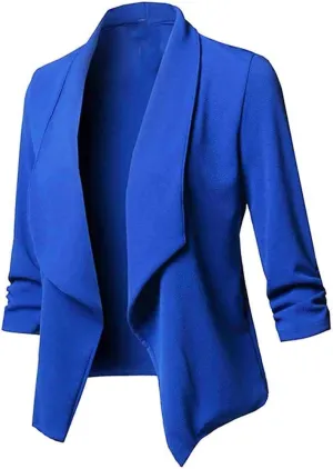 Ladies Blazers To Wear With Jeans Office Women's Suit Buttonn Causal Vintage Blazer Loose Fit With Pockets Cardigan