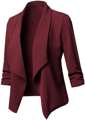 Ladies Blazers To Wear With Jeans Office Women's Suit Buttonn Causal Vintage Blazer Loose Fit With Pockets Cardigan