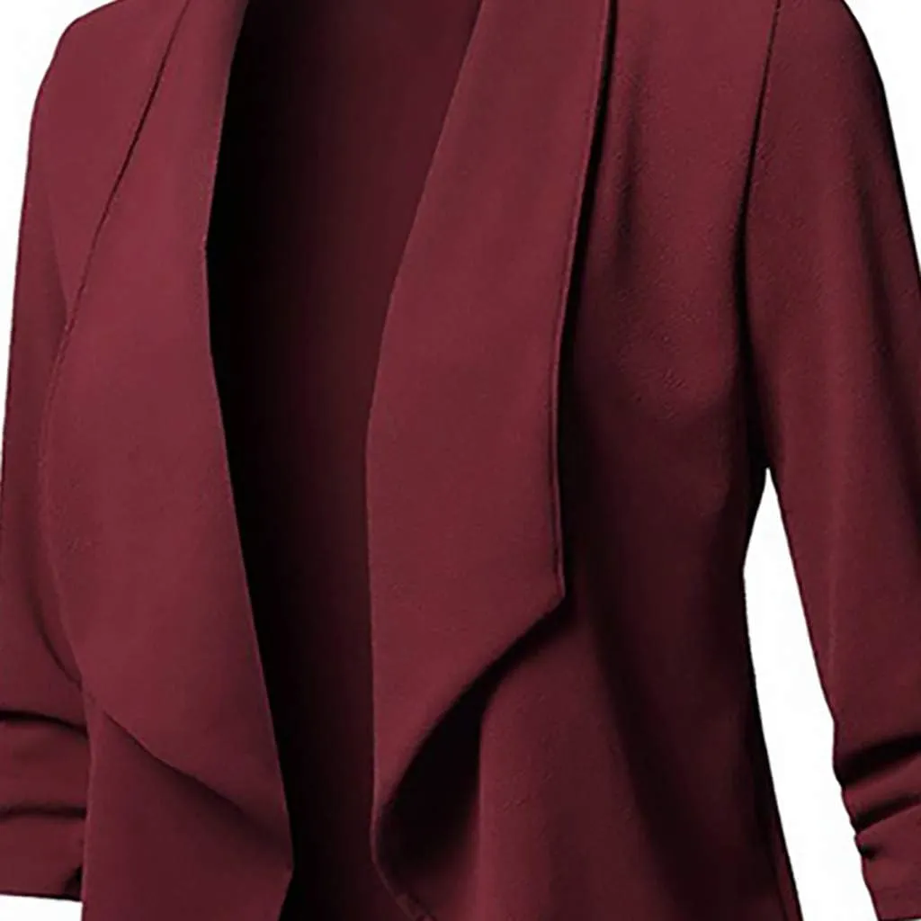 Ladies Blazers To Wear With Jeans Office Women's Suit Buttonn Causal Vintage Blazer Loose Fit With Pockets Cardigan