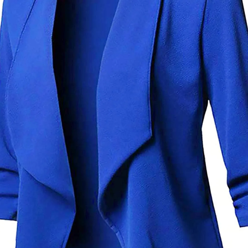 Ladies Blazers To Wear With Jeans Office Women's Suit Buttonn Causal Vintage Blazer Loose Fit With Pockets Cardigan