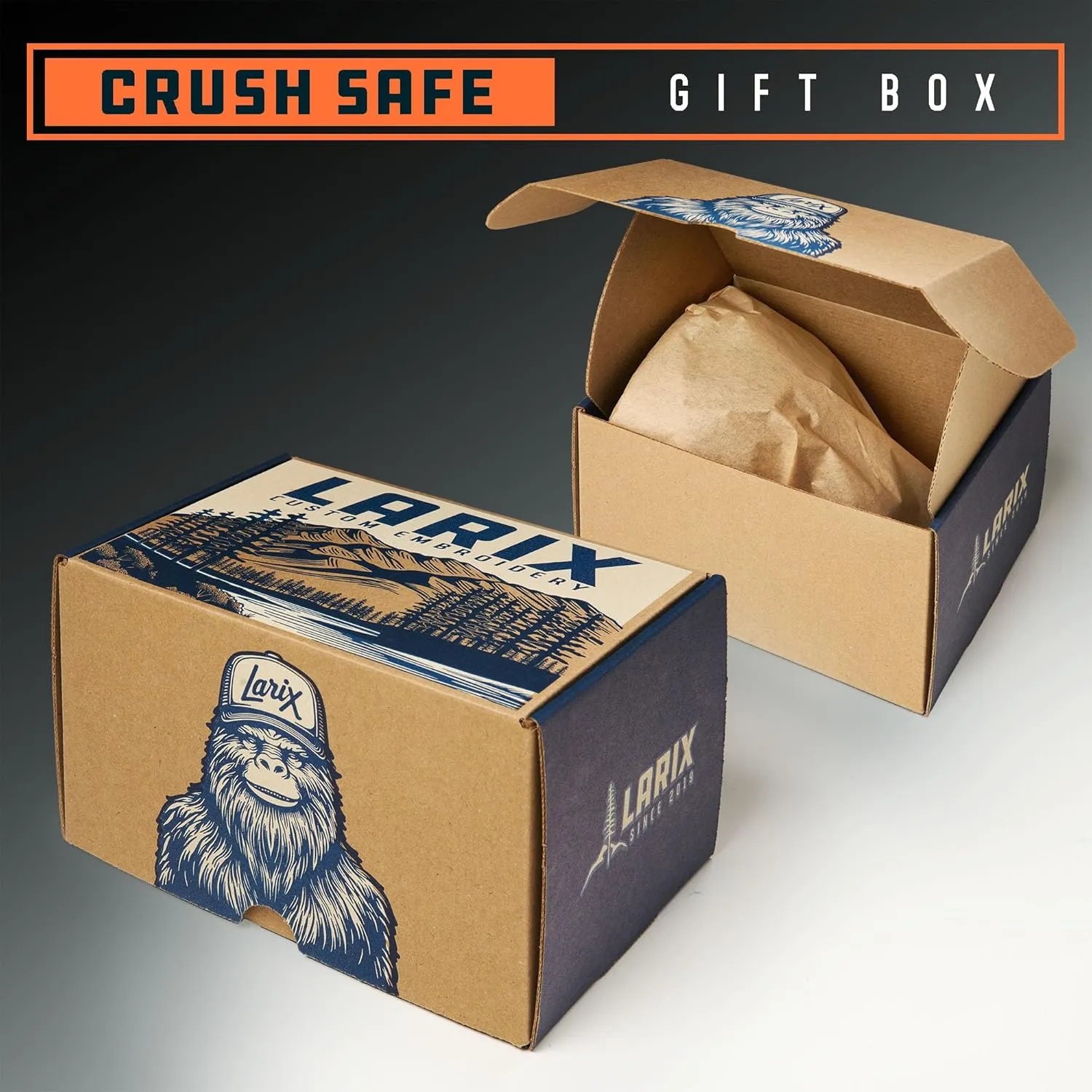 LARIX Wild Bigfoot Hats for Men & Women, No Sweat Hat Liner Bundle, Bigfoot Gifts, Sasquatch Gifts, Expedition Hat