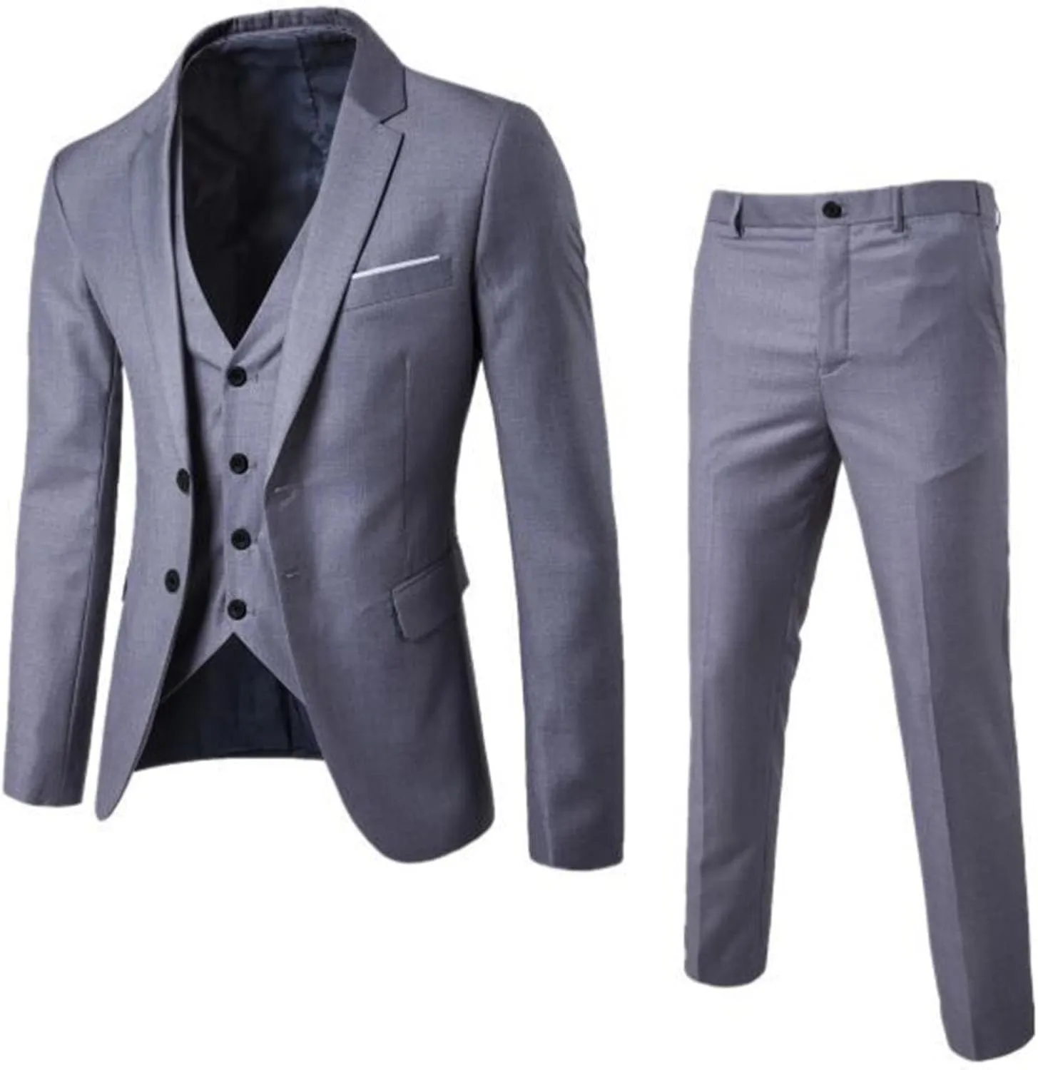 LCMTWX Men Suits Slim Fit Vest Suit R Suit Men’s Business Wedding Pants Men's Coats Jackets Men'S Suit Mens Linen Suits 2