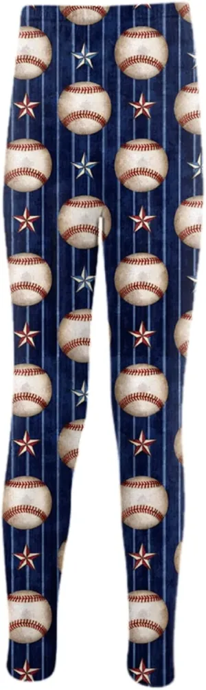 Leggings Denim Girls Toddler Baby Girls Baseball Printed 3Ds Ptints Leggings Yoga Pants Cute Slim Fitted Stretch Pants Toddler Kids Pants Girls 24 Months (Blue, 7-8 Years)