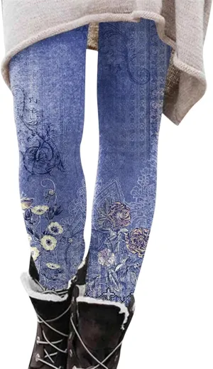 Leggings for Women Tummy Control Work Out Pants with Pockets for Women Women Plaid Leggings