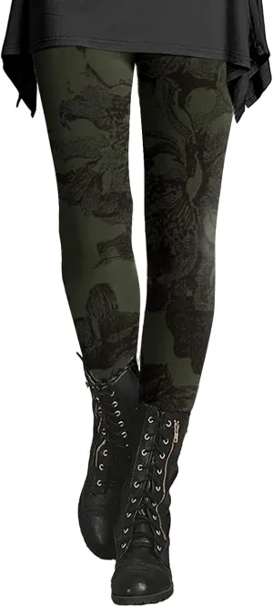 Leopard Print Sheer Capri Leggings for Women Leggins with Pockets Womens Leggings with Words
