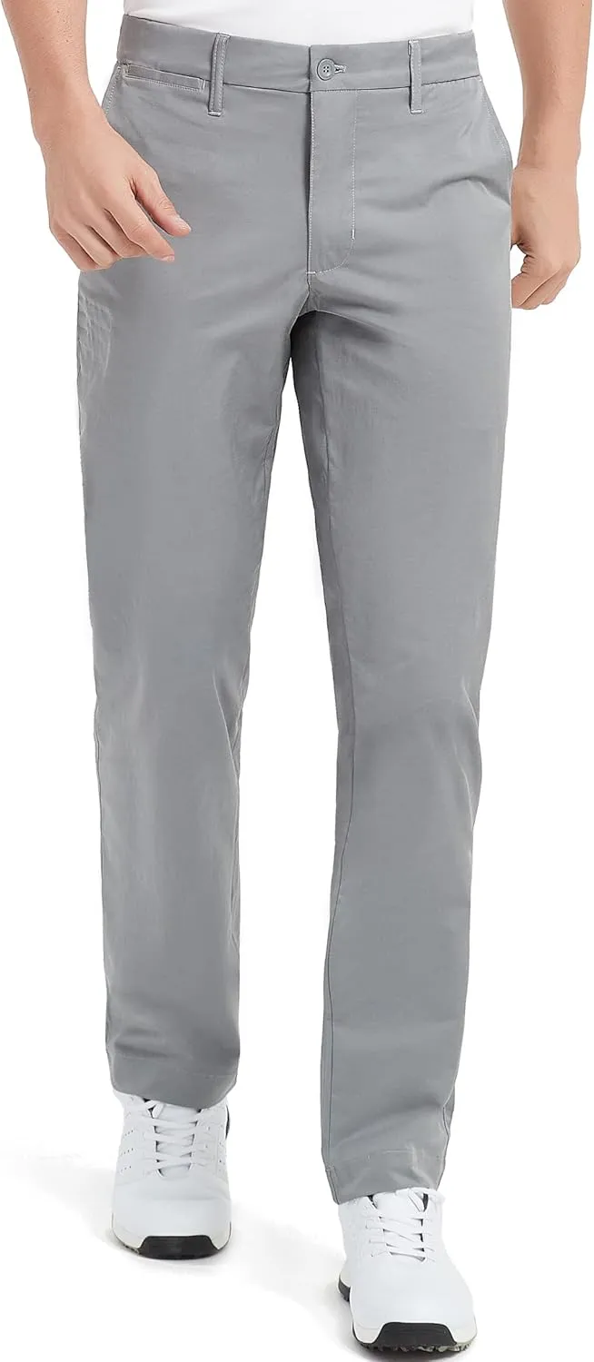 Lesmart Men Golf Pants Expandable Waistband Stretch Breathable Relaxed Fit with Pockets
