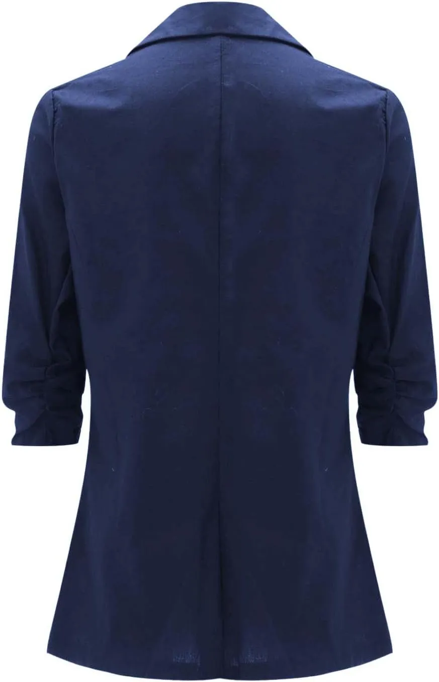 Linen Blazers for Women 2024 Work Women Blazer Long Sleeve Cute Fall Winter Jacket Baggy Herringbone Blazer