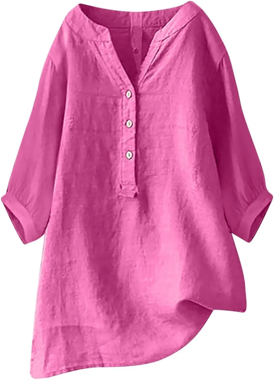 Linen Shirts for Women 2025 Summer Trendy Short Sleeve Oversize Crewneck Solid Tops Casual Loose Fit Comfy Blouses