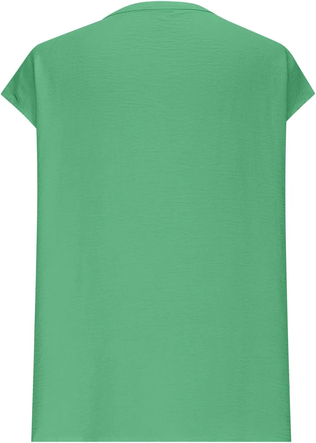 Lmdudan 2025 Summer V Neck Ruffle Tops Women Short Sleeve Work Shirt Dressy Casual Business Tees Loose Blouses Tunics