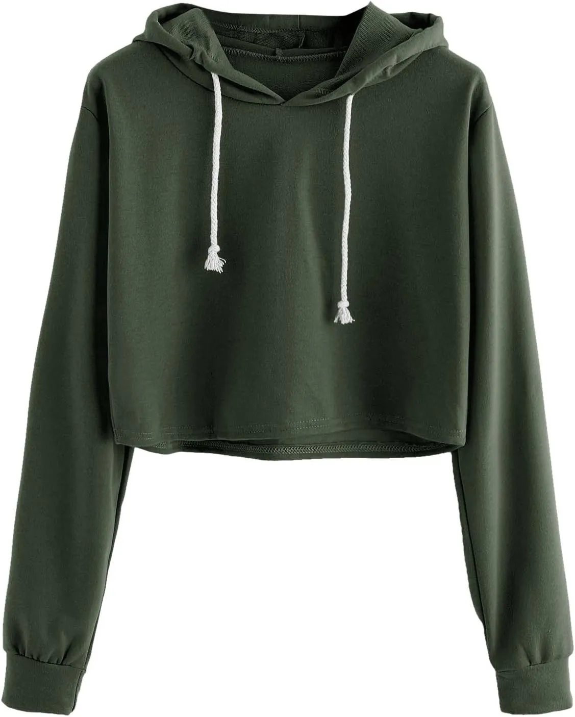 MakeMeChic Women's Cropped Hoodie Casual Workout Crop Sweatshirt Tops