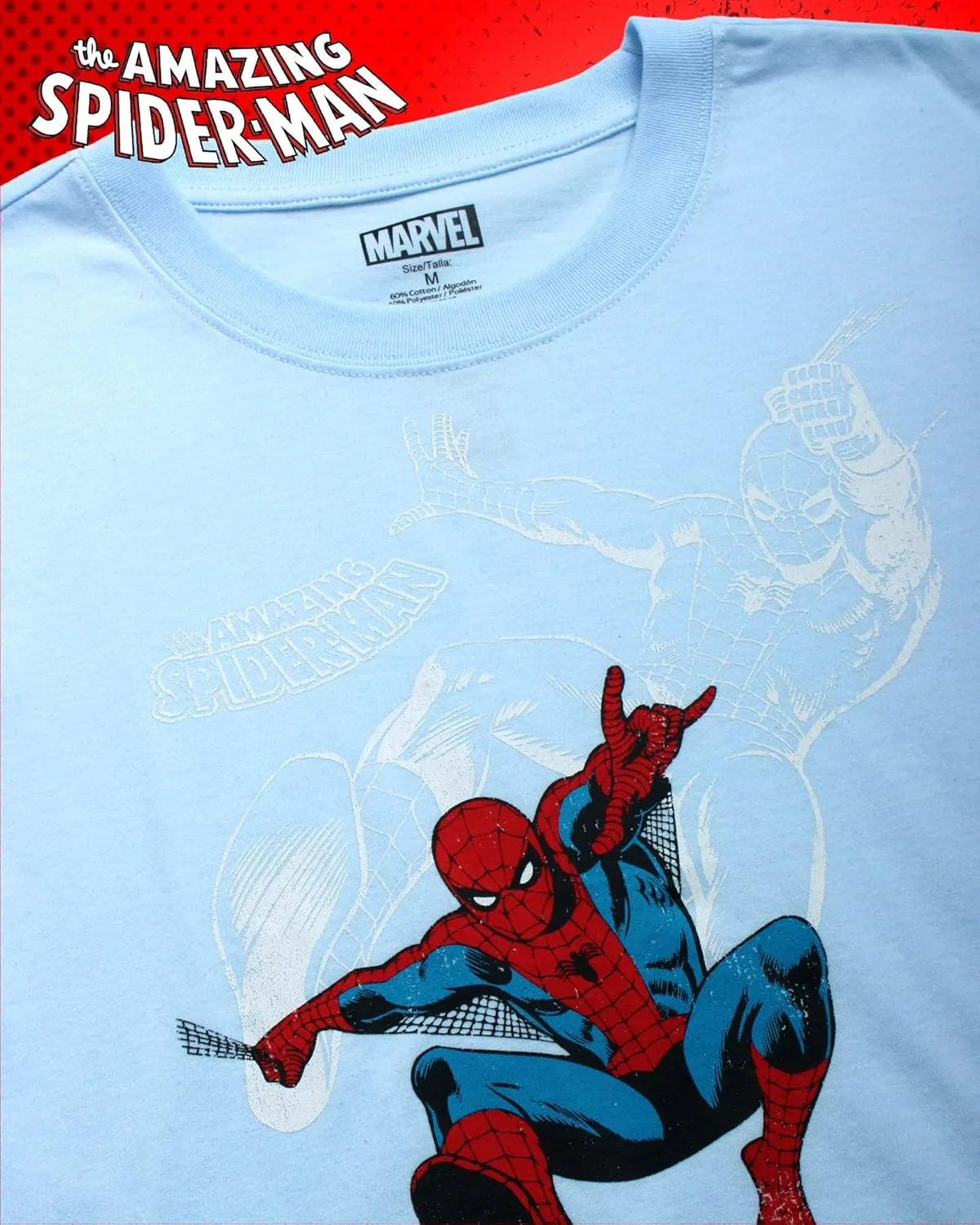 Marvel Womens Graphic Tee - The Amazing Spiderman Crop Top Baby Tee and Tank Top Short Sleeve Graphic Shirts for Women (S-XL)