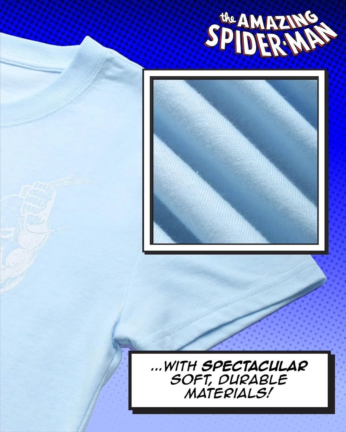 Marvel Womens Graphic Tee - The Amazing Spiderman Crop Top Baby Tee and Tank Top Short Sleeve Graphic Shirts for Women (S-XL)