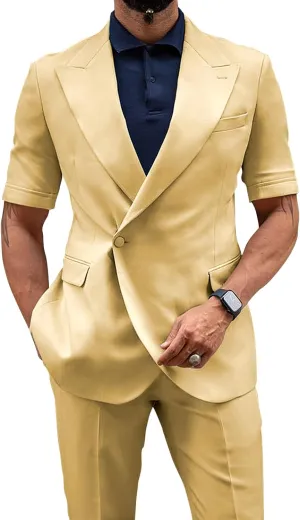 Men 2 Piece Suit Slim Fit Suits for Men Wedding Prom Business Casual