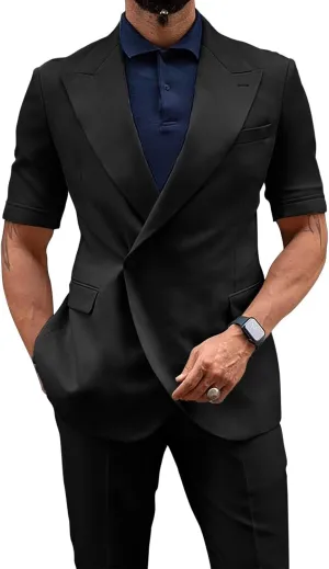 Men 2 Piece Suit Slim Fit Suits for Men Wedding Prom Business Casual