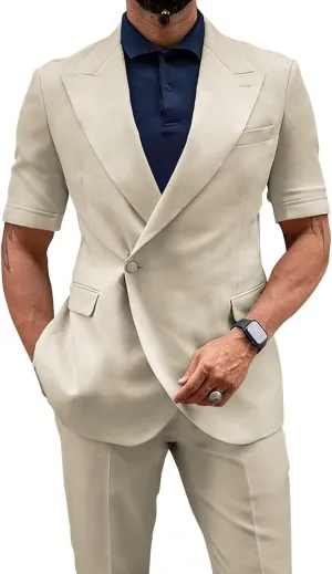 Men 2 Piece Suit Slim Fit Suits for Men Wedding Prom Business Casual