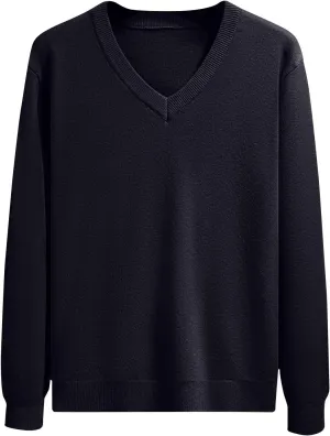 Men Long Sleeve Sweaters Fashion V Neck Waffle Knit Sweater Tops Fall 2024 Outfits Loose Jumper Pullover