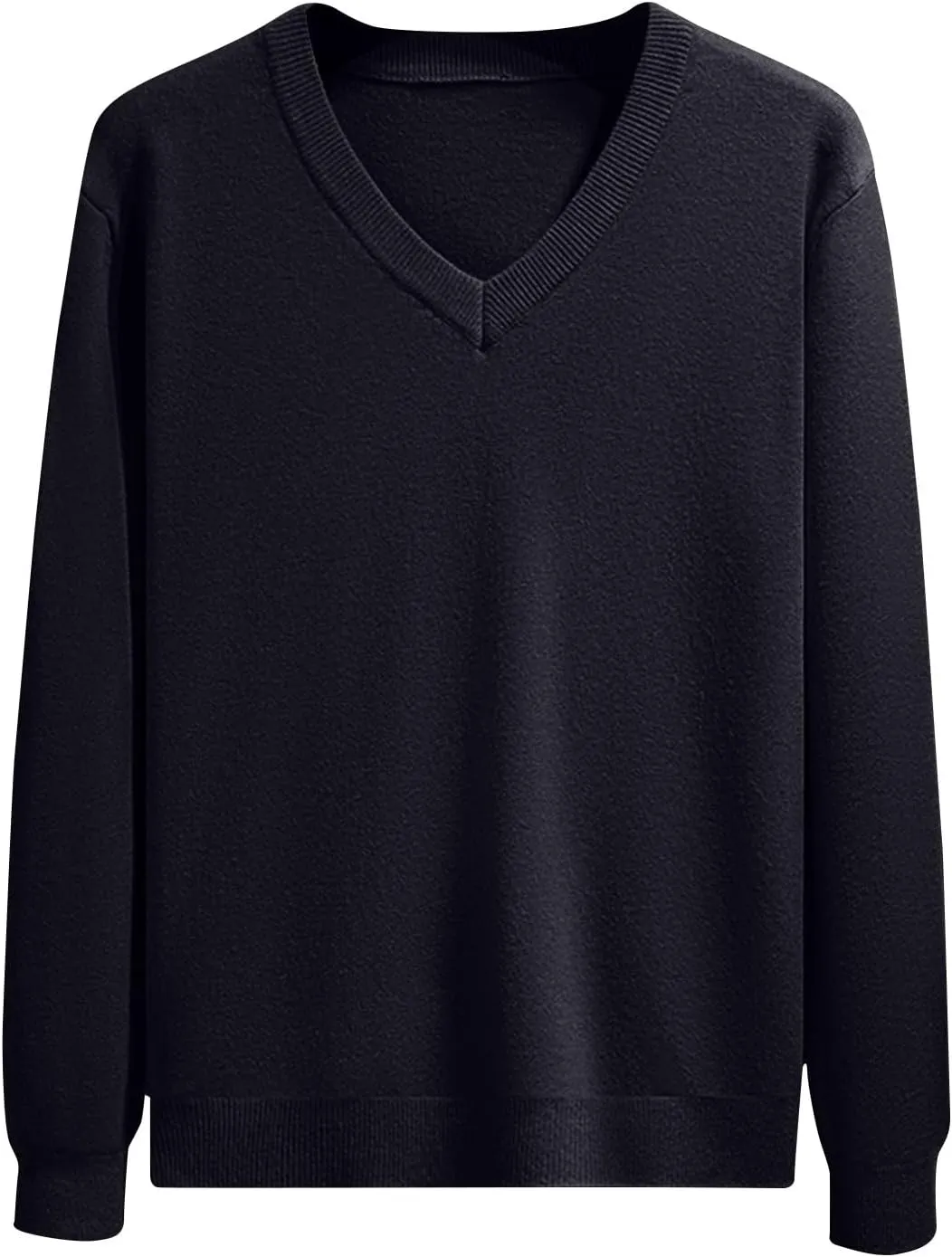 Men Long Sleeve Sweaters Fashion V Neck Waffle Knit Sweater Tops Fall 2024 Outfits Loose Jumper Pullover