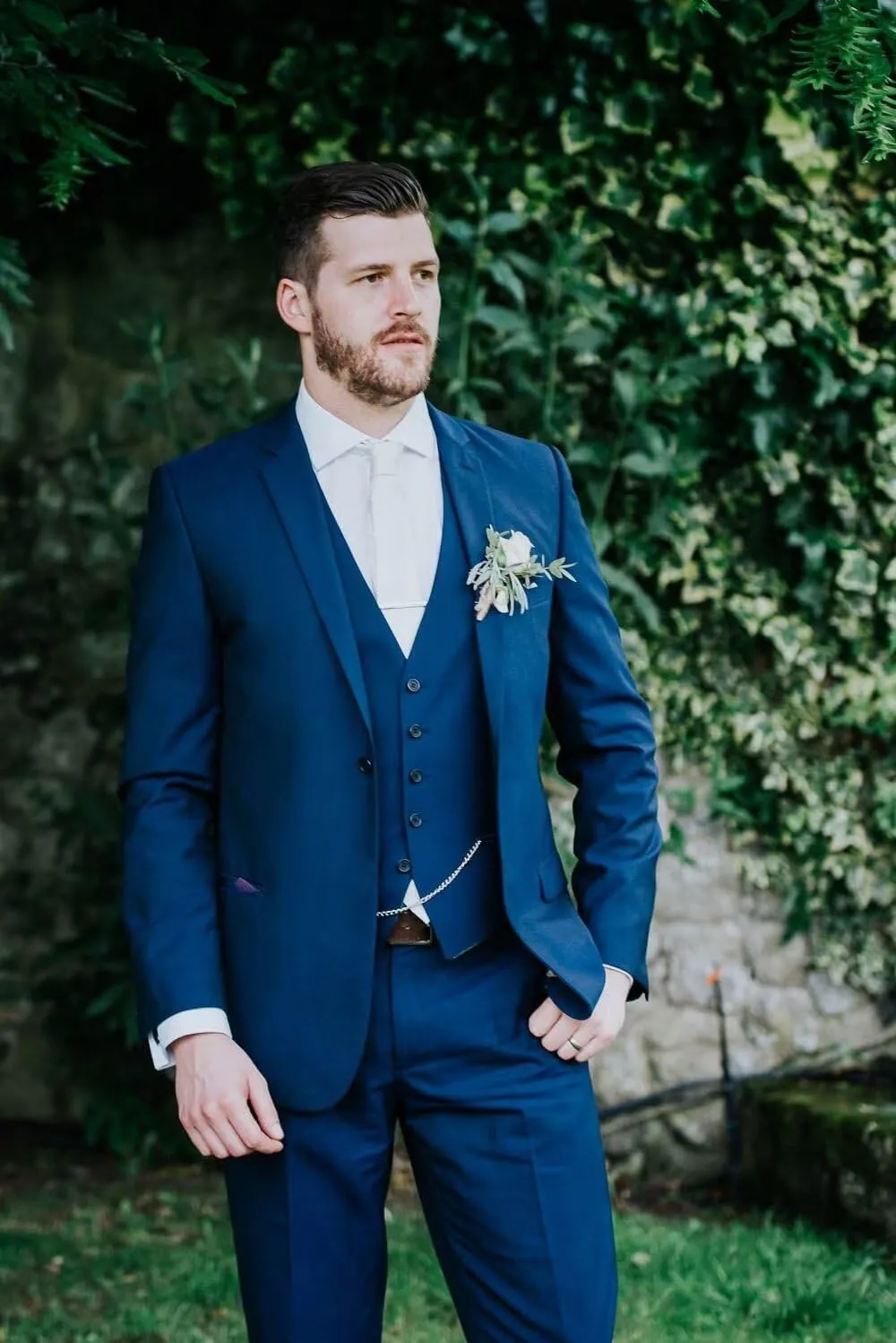 Mens 3 Piece Suit Slim Fit Suits for Men Wedding Formal Business Suit One Button Groom Prom Suits Dinner Party