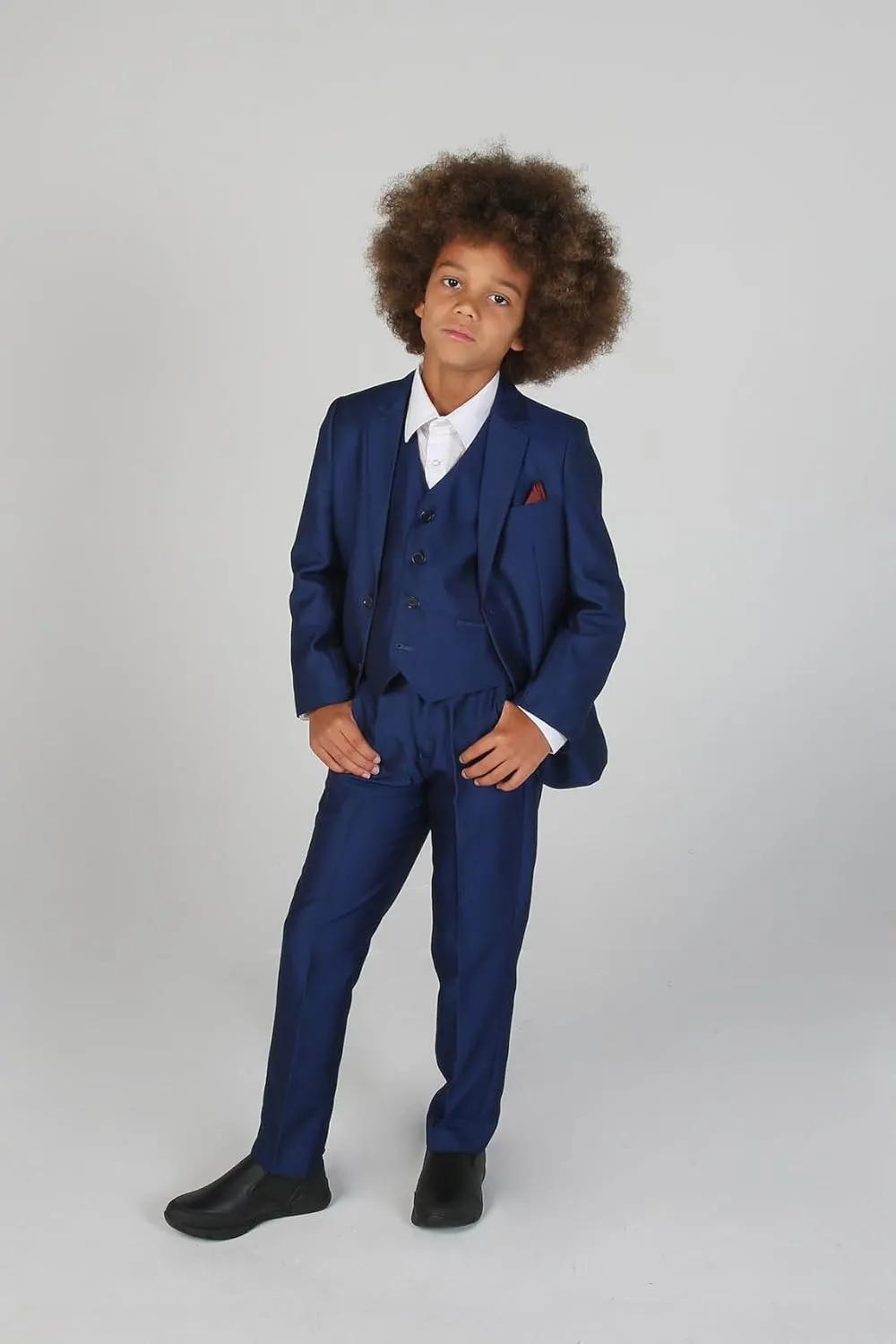 Mens Boys Tailored Fit Formal Suits Father and Son Matching 3 Piece Wedding Outfit