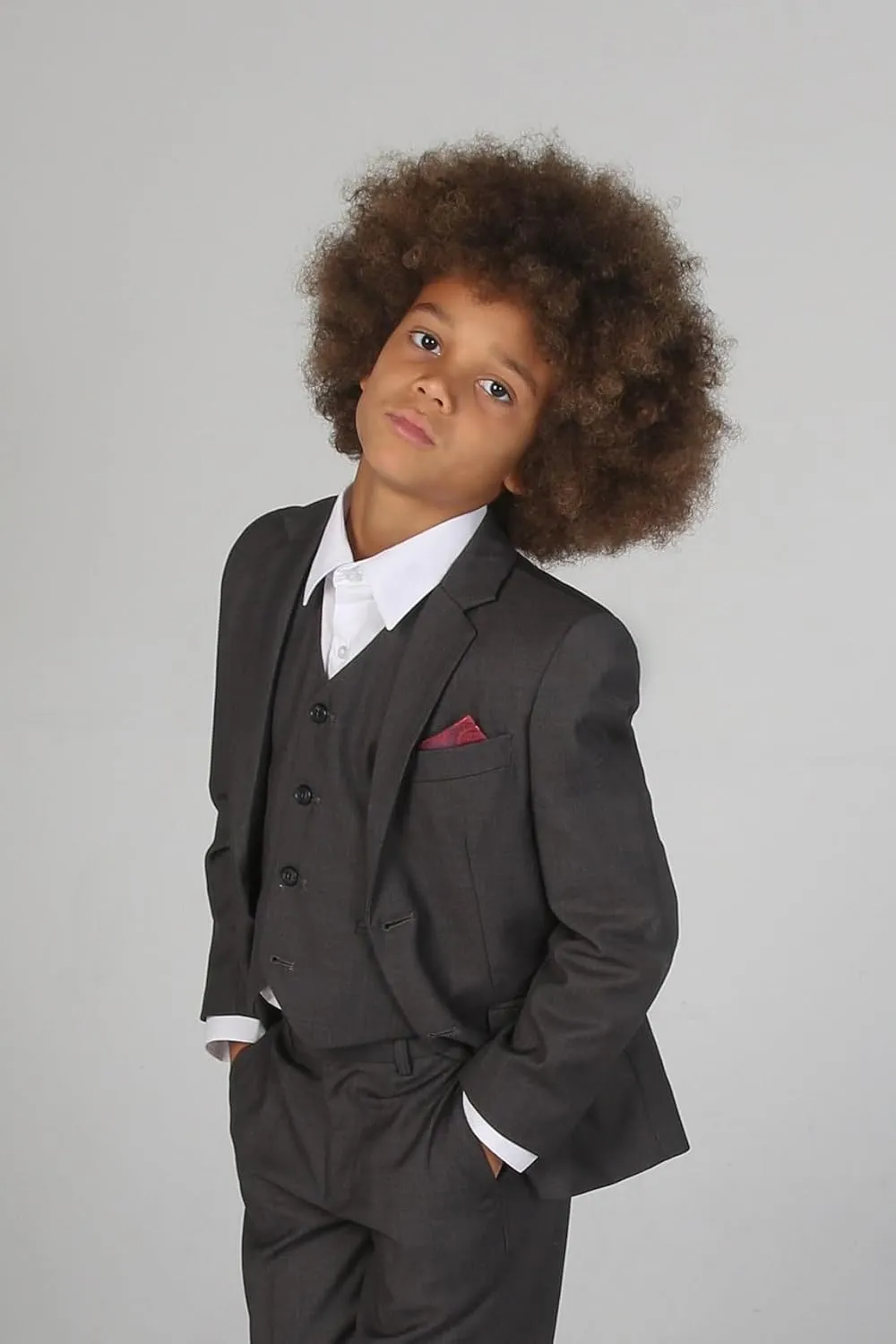 Mens Boys Tailored Fit Formal Suits Father and Son Matching 3 Piece Wedding Outfit