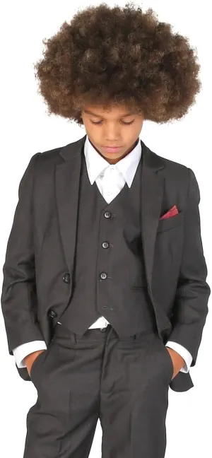 Mens Boys Tailored Fit Formal Suits Father and Son Matching 3 Piece Wedding Outfit