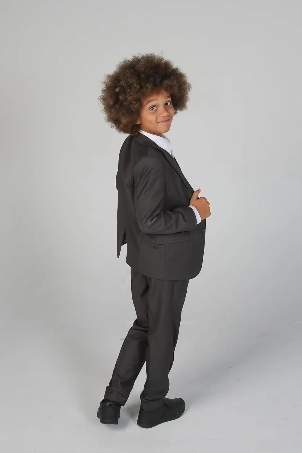 Mens Boys Tailored Fit Formal Suits Father and Son Matching 3 Piece Wedding Outfit