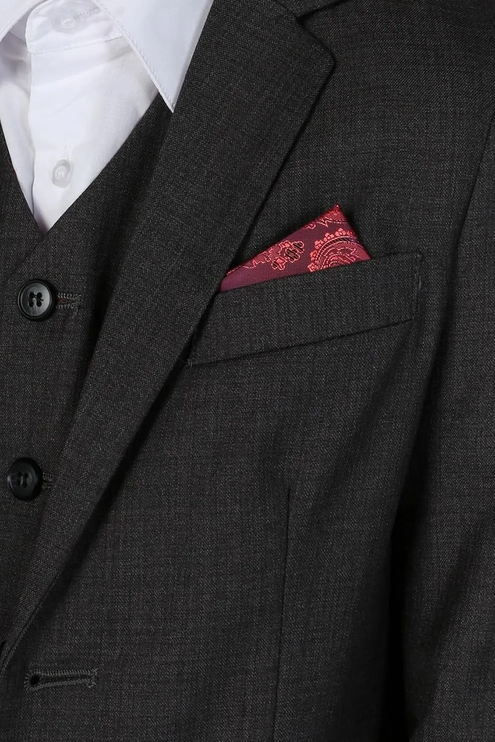 Mens Boys Tailored Fit Formal Suits Father and Son Matching 3 Piece Wedding Outfit