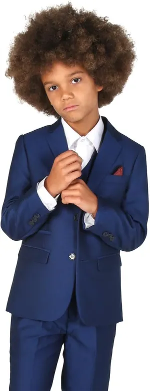 Mens Boys Tailored Fit Formal Suits Father and Son Matching 3 Piece Wedding Outfit