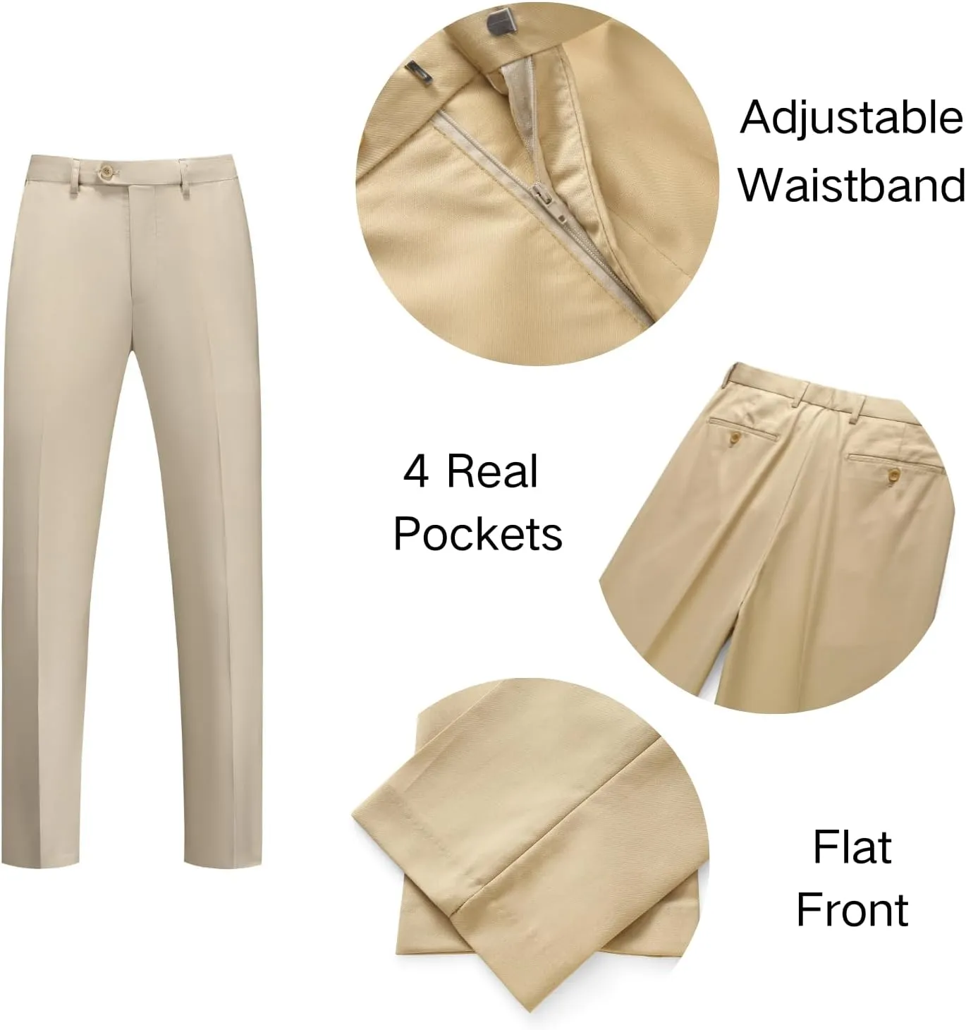 Men's Slim Fit 3-Piece Suit - One Button Wedding Prom Tuxedo, Includes Blazer, Vest, and Pants