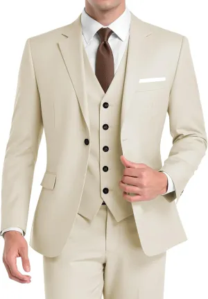 Men's Suit 3 Piece Slim Fit Suits for Men Jacket Vest Pants Suit for Wedding Prom Dinner Party