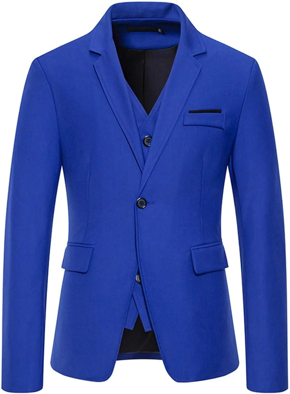 Mens Suit Jackets Casual One Button Slim Fit Formal Blazers Suit Sport Coat with Pockets for Wedding Prom Party