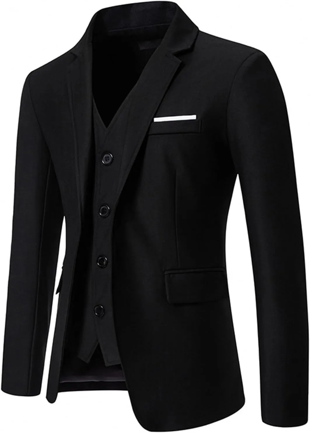 Mens Suit Jackets Casual One Button Slim Fit Formal Blazers Suit Sport Coat with Pockets for Wedding Prom Party