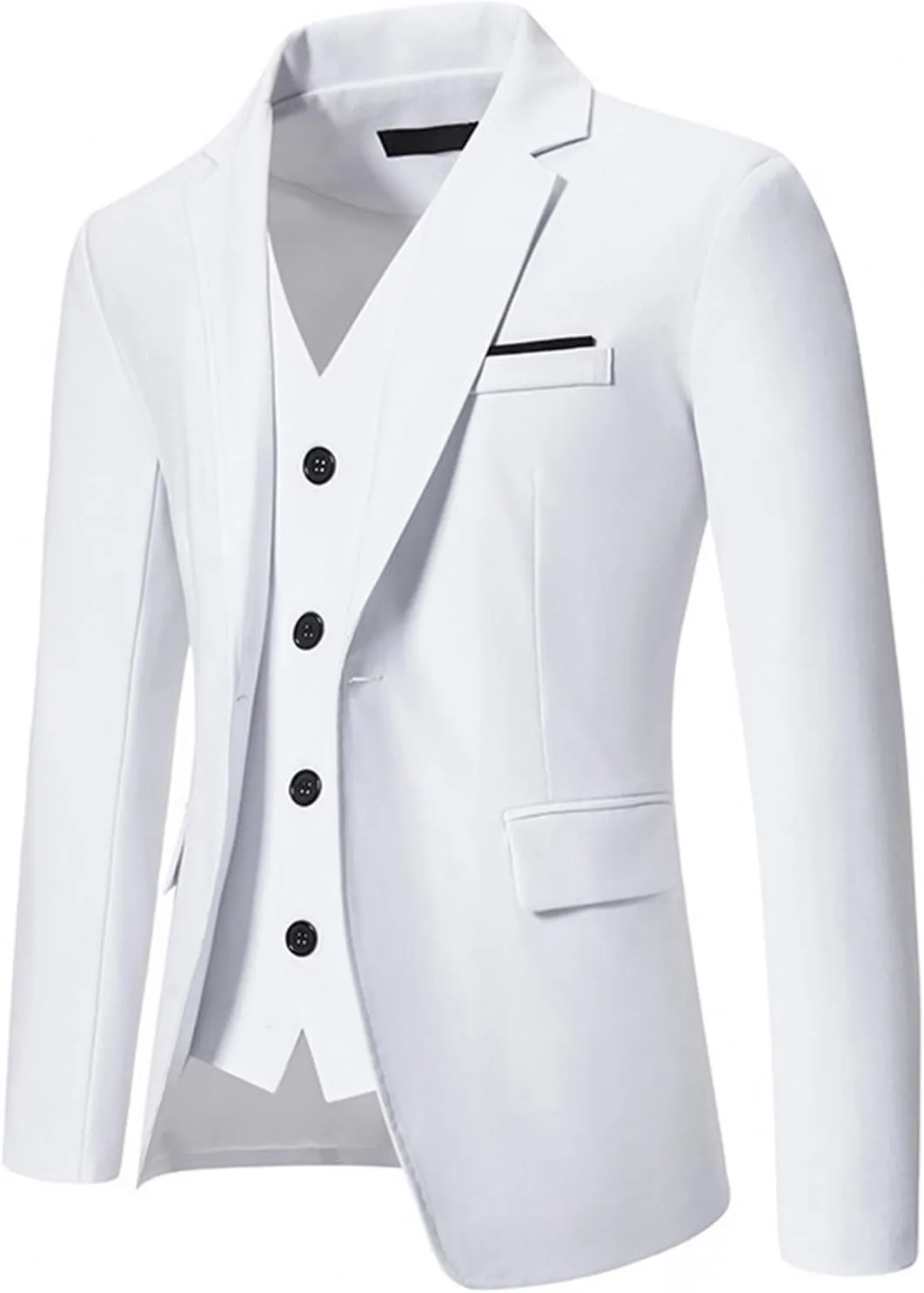 Mens Suit Jackets Casual One Button Slim Fit Formal Blazers Suit Sport Coat with Pockets for Wedding Prom Party