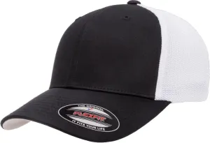 Mrlahat 6511 Flexfit Trucker Mesh One Size Fitted Cap 6 Panels with Black Bandana