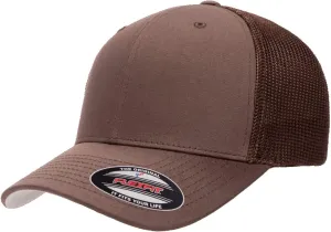 Mrlahat 6511 Flexfit Trucker Mesh One Size Fitted Cap 6 Panels with Black Bandana