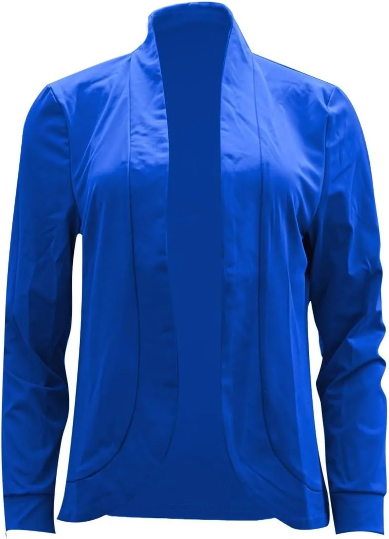 Open Front Blazer for Women Tweed Women Coat Long Sleeve Dressy Lightweight Suit Soft With Pockets Cardigan
