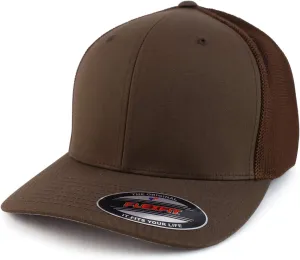 Oversize Structured Flex Fitted Mesh Back Flexfit Baseball Cap