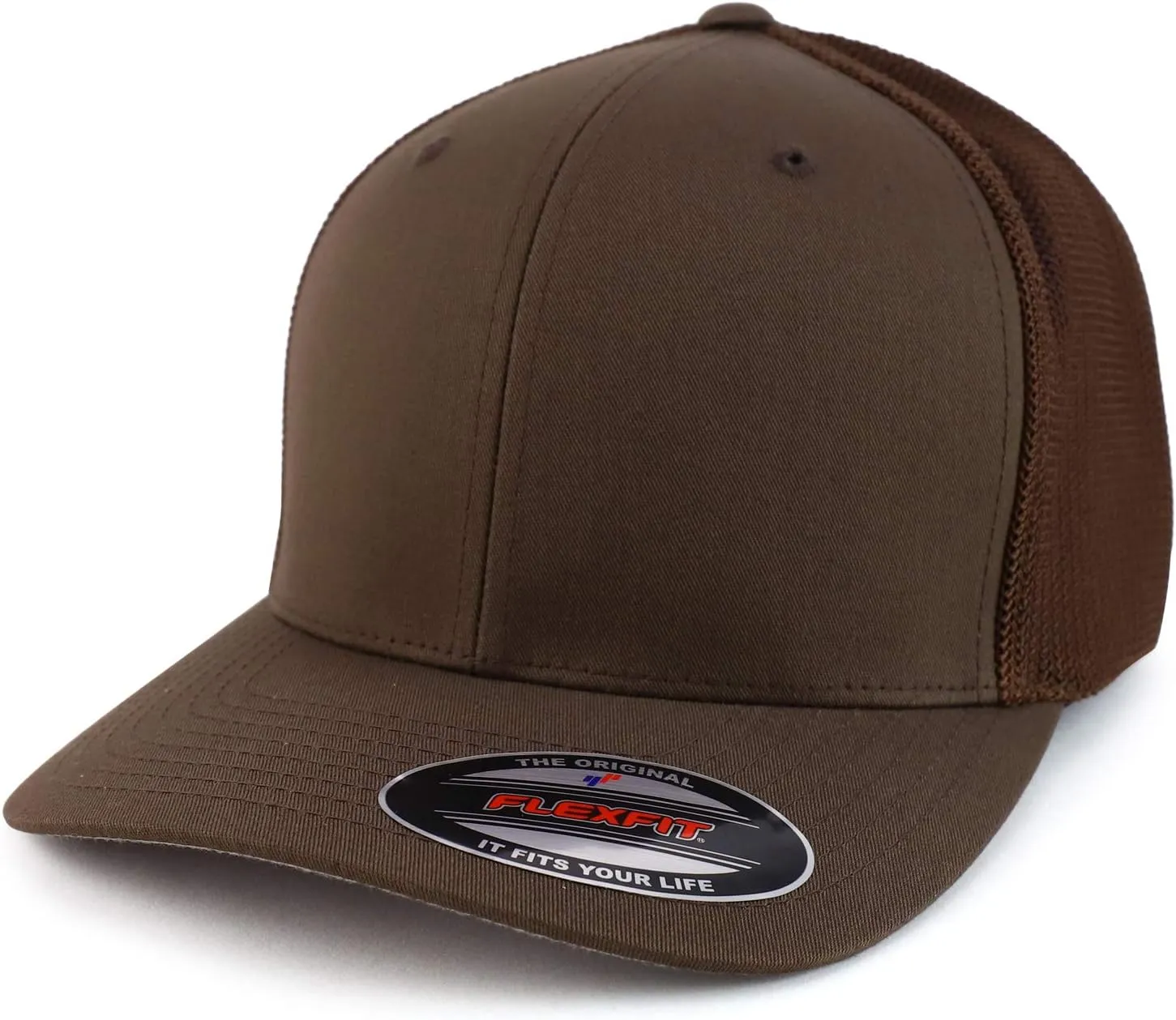 Oversize Structured Flex Fitted Mesh Back Flexfit Baseball Cap