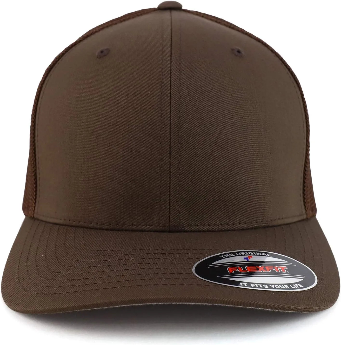 Oversize Structured Flex Fitted Mesh Back Flexfit Baseball Cap