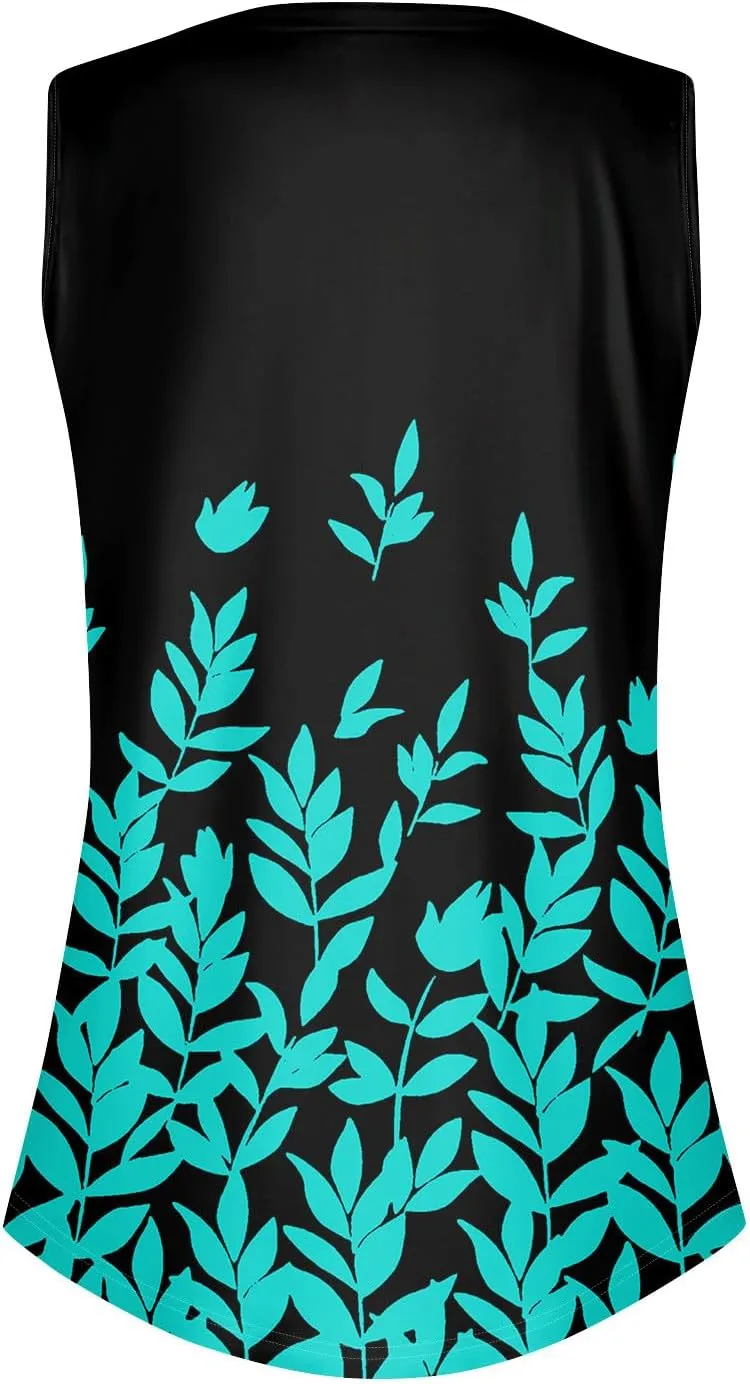 Oversized Graphic Tees for Women Summer Graphic Tops Sleeveless V Neck Tshirt Loose Fit Casual Tank Tunic Blouses