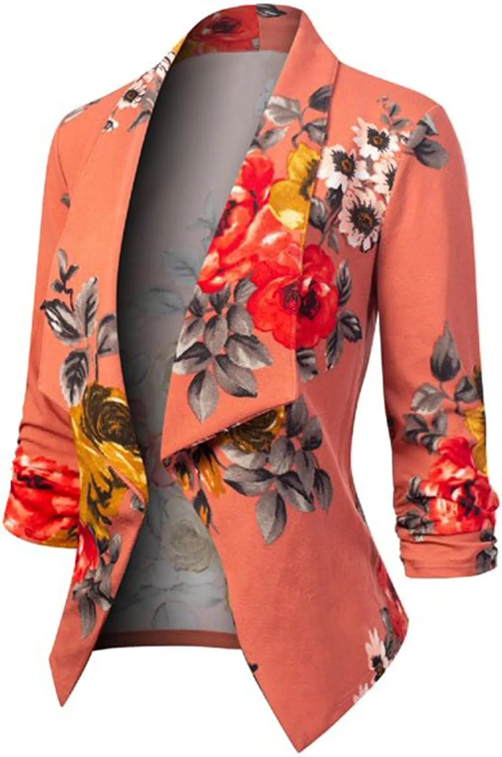 Plus Size Blazers for Curvy Women Office Ladies Jacket Long Sleeve Prtite Trendy Blazers Fitted With Pockets Suit