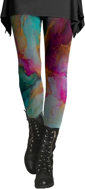 Printed Leggings for Women with Designs Yoga Tights for Women Yoga Pants Butt Lifting