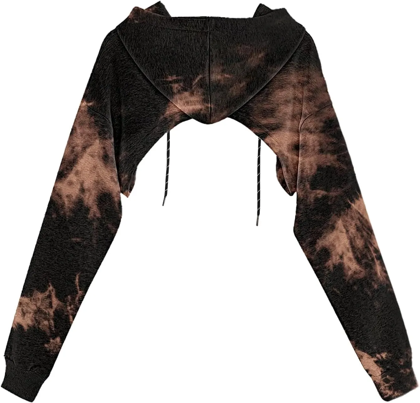 Remidoo Women Super Crop Top Pullover Sweatshirt Long Sleeve Drawstring Hoodie