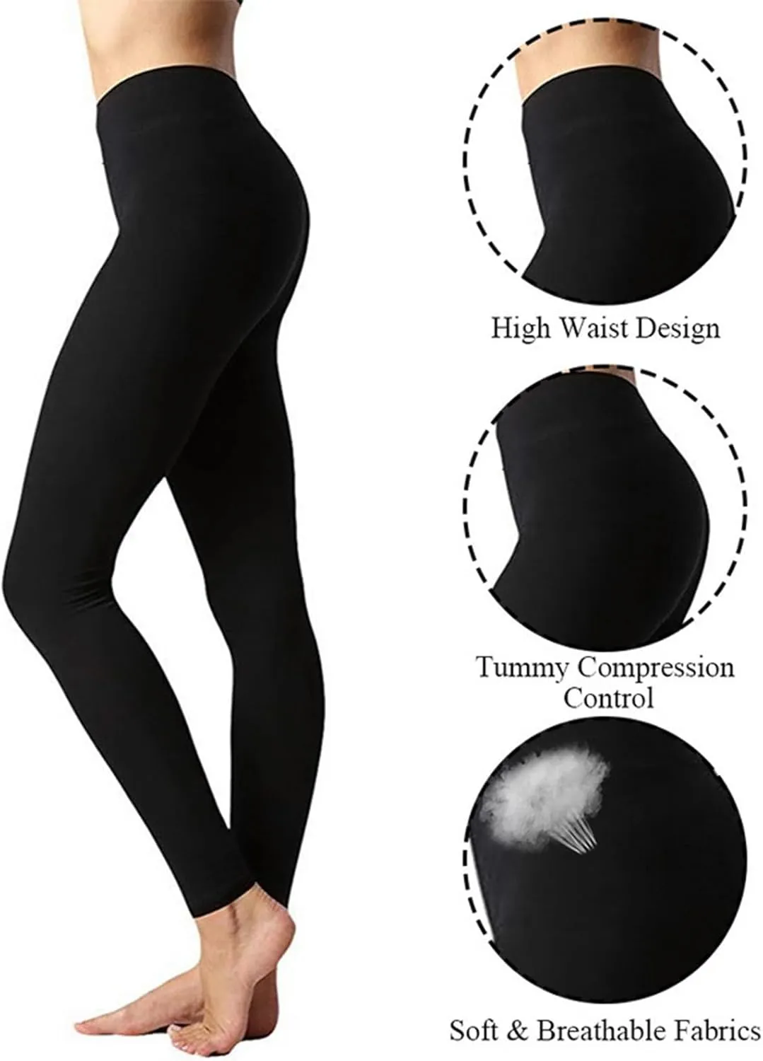 Thick Leggings for Women Women's High Pants Yoga Leggings Feeling Pants Capri Leggings for Women Plus Size High